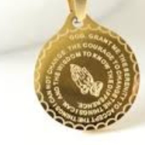 ROCAWEAR LORD'S PRAYER UNISEX STAINLESS STEEL PENDANT 26"NECKLACE - Picture 7 of 9